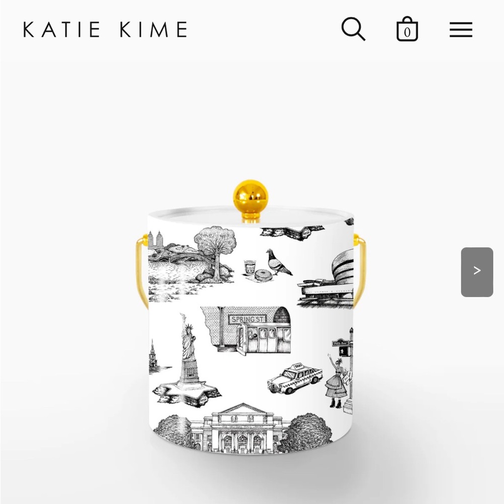 Katie Kime Ice Bucket-Never Used